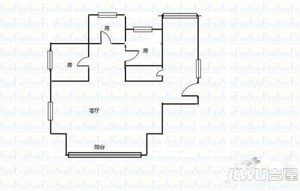 炮台新村2室1厅1卫户型图