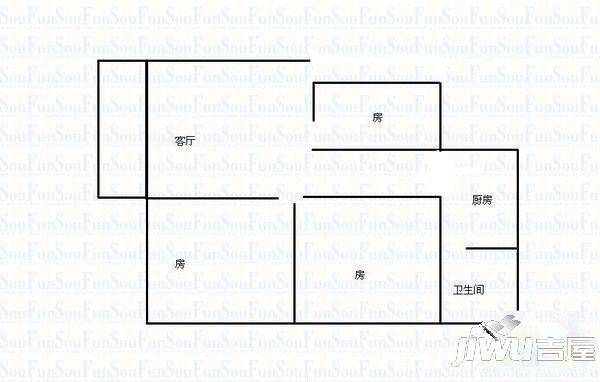 炮台新村2室1厅1卫户型图