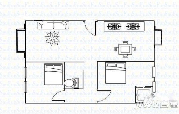 骏景花园3室2厅2卫户型图