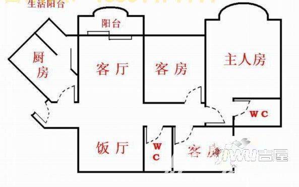 良化新村北4室2厅2卫户型图