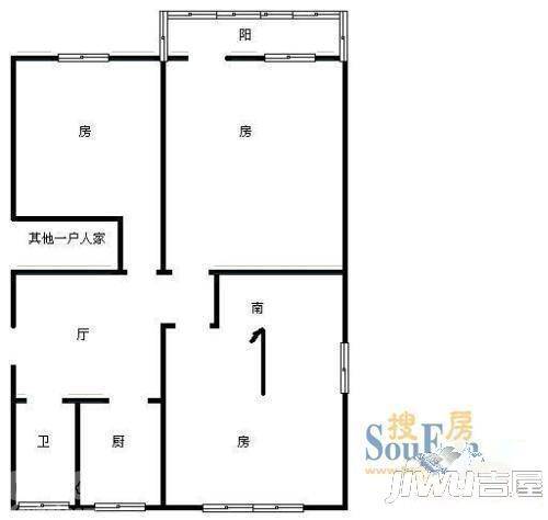 春晖苑2室2厅2卫户型图