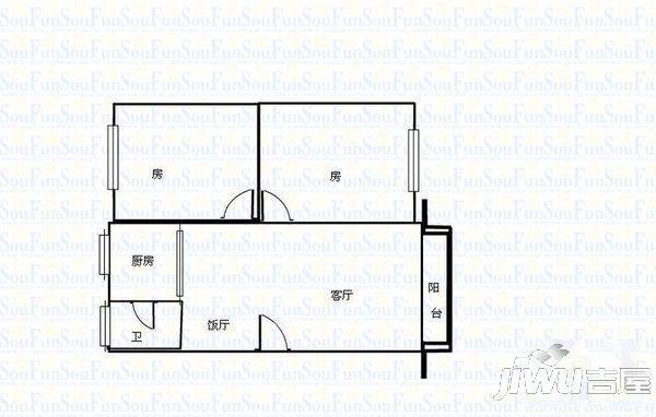 春晖苑2室2厅2卫户型图