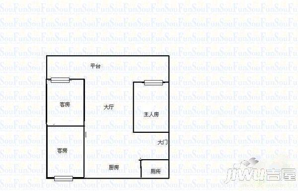 春晖苑2室2厅2卫户型图