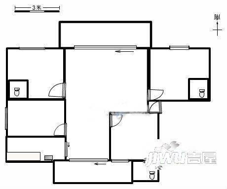 东来里4室2厅3卫户型图