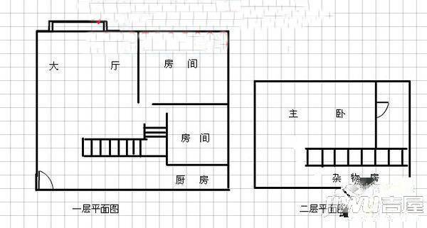 长顺花园2室2厅1卫户型图