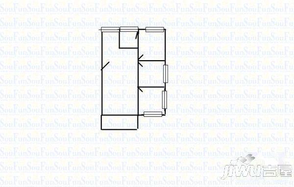 名苑花园1室1厅1卫户型图