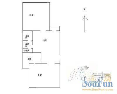 丹井里2室1厅1卫户型图