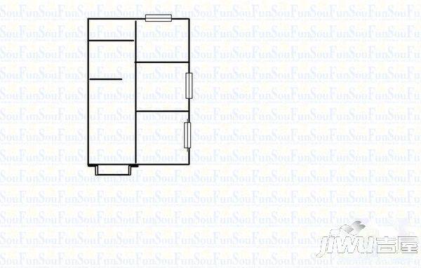 聚德花园2室1厅1卫户型图