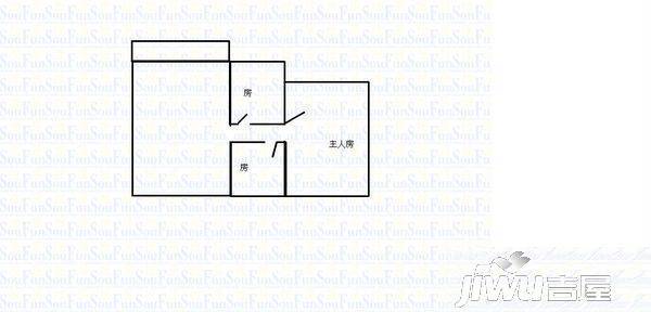 聚德花园2室1厅1卫户型图