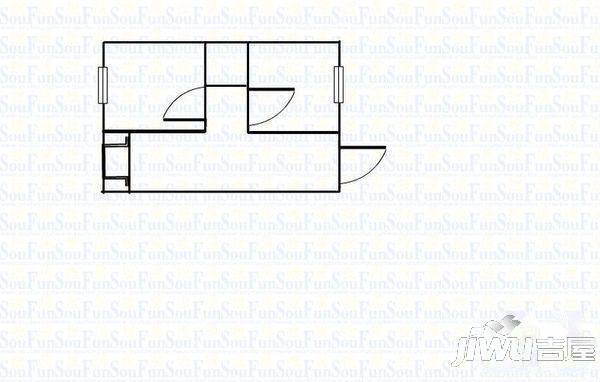 聚德花园2室1厅1卫户型图