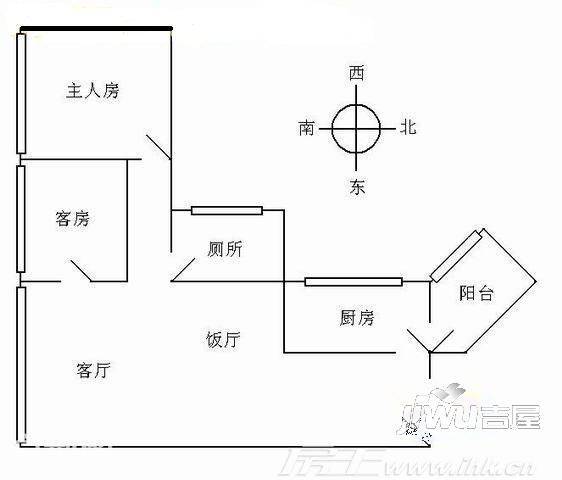 嘉和苑2室2厅1卫户型图