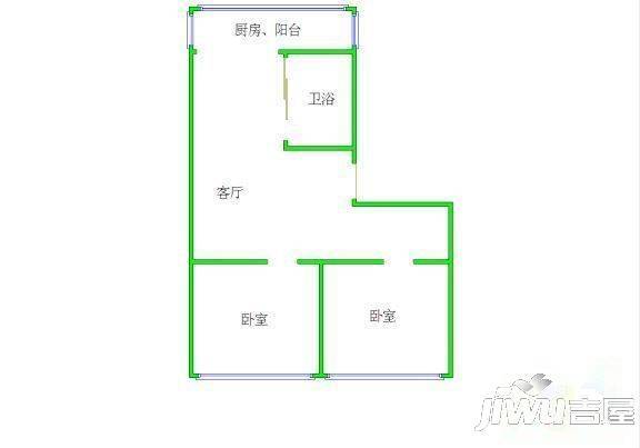 兴南小区2室1厅1卫户型图