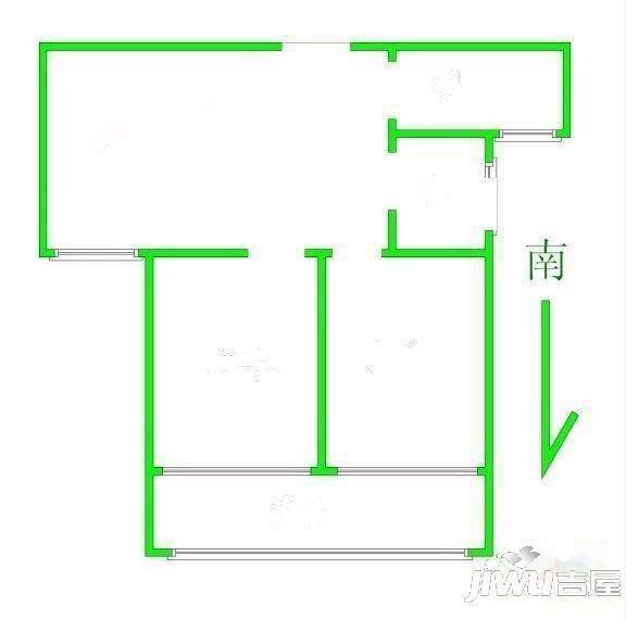 祥盛苑2室2厅1卫户型图