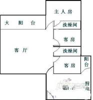 嘉福花园3室2厅2卫户型图