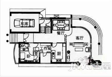 灏景园别墅3室2厅2卫户型图