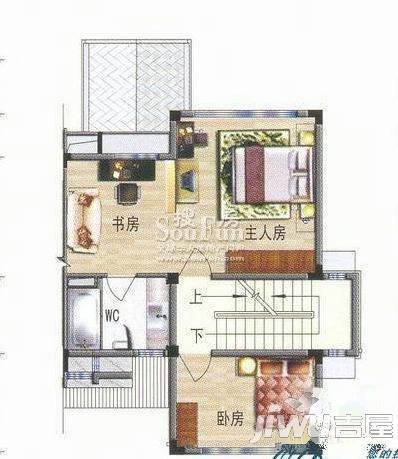 灏景园别墅3室2厅2卫户型图