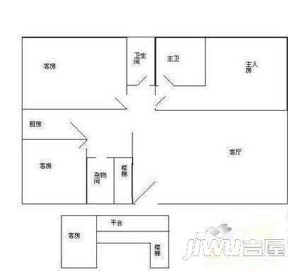 乐宜居2室1厅1卫户型图