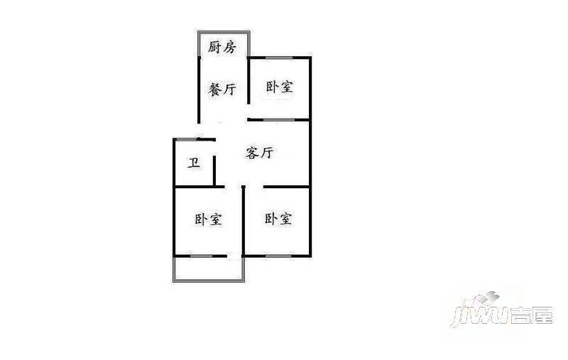 乐宜居2室1厅1卫户型图