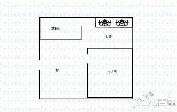 雅怡居3室2厅1卫户型图