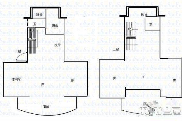 雅怡居3室2厅1卫户型图