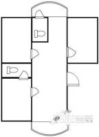 侨兴北路小区3室2厅2卫户型图