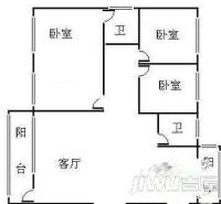 五邑城3室2厅2卫户型图