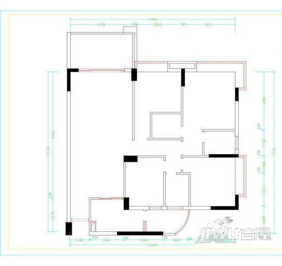 甘化新村3室2厅2卫户型图