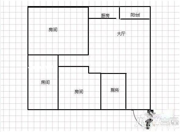 新泰和广场2室1厅1卫户型图