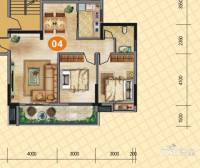 汇源城果2室2厅1卫92.6㎡户型图