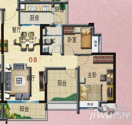 新桥路商住楼2室1厅1卫户型图