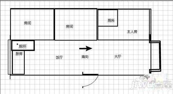 同德园2室2厅1卫户型图