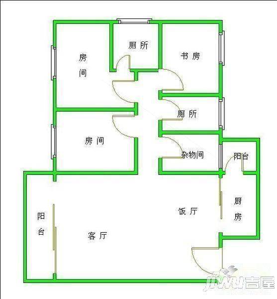 世纪花源3室2厅2卫户型图