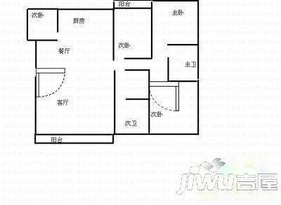 世纪花源3室2厅2卫户型图