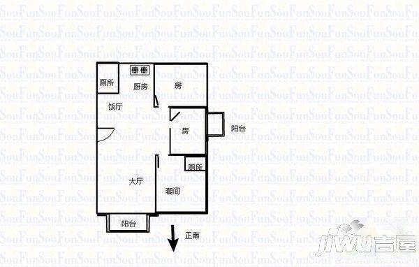 翠林苑3室2厅2卫163㎡户型图