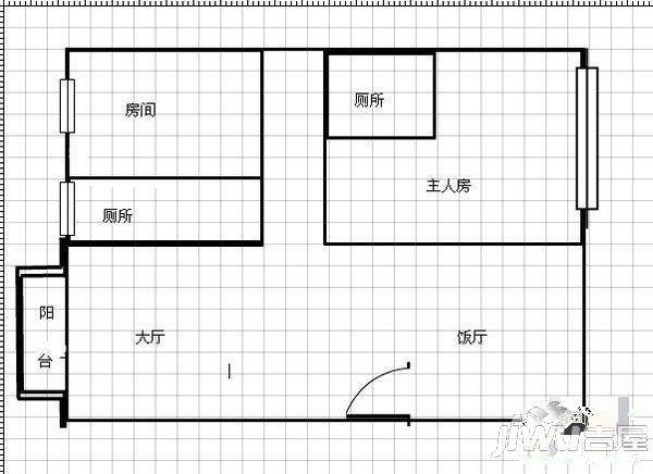 城东花园3室2厅2卫户型图