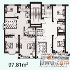 四季山庄2室2厅1卫91.8㎡户型图