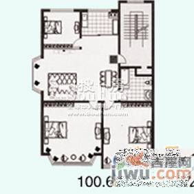 四季山庄2室2厅1卫91.8㎡户型图