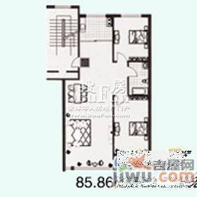 四季山庄2室2厅1卫91.8㎡户型图