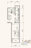 恒兴碧海名居2室1厅1卫64㎡户型图