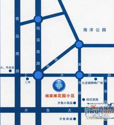 杨家滩花园位置交通图2