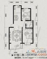 万嘉东海岸2室2厅1卫85㎡户型图