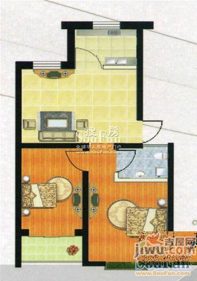 将军滨海花园2室2厅1卫72㎡户型图