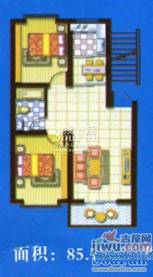 玉山花园2室1厅1卫64.9㎡户型图