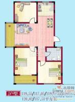 湖畔人家3室2厅1卫116.8㎡户型图