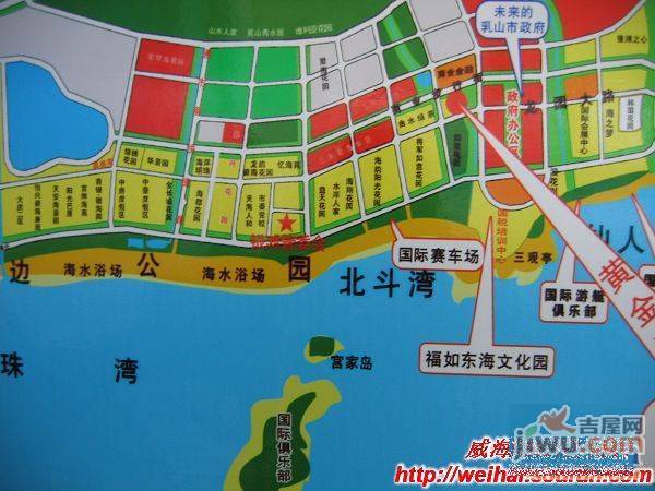 威海银滩地图图片