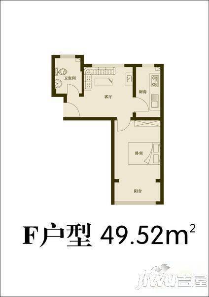 海逸福山1室1厅1卫户型图