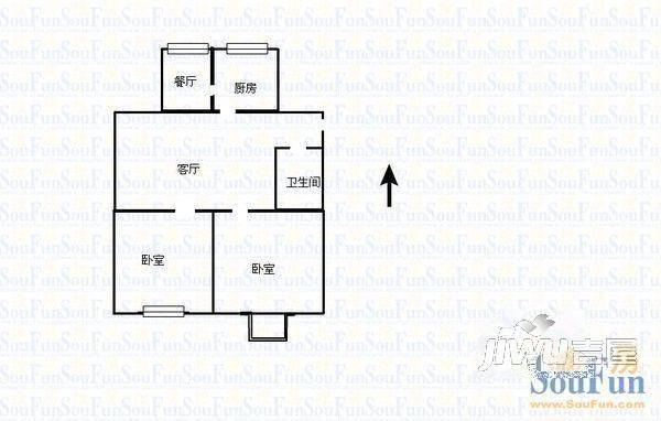 康隆小区2室2厅1卫户型图