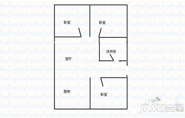 大明长乐0室1厅1卫户型图