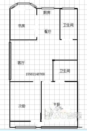 望海园富华城3室1厅2卫户型图