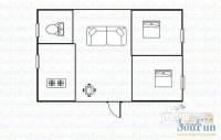 和顺花园2室1厅1卫户型图